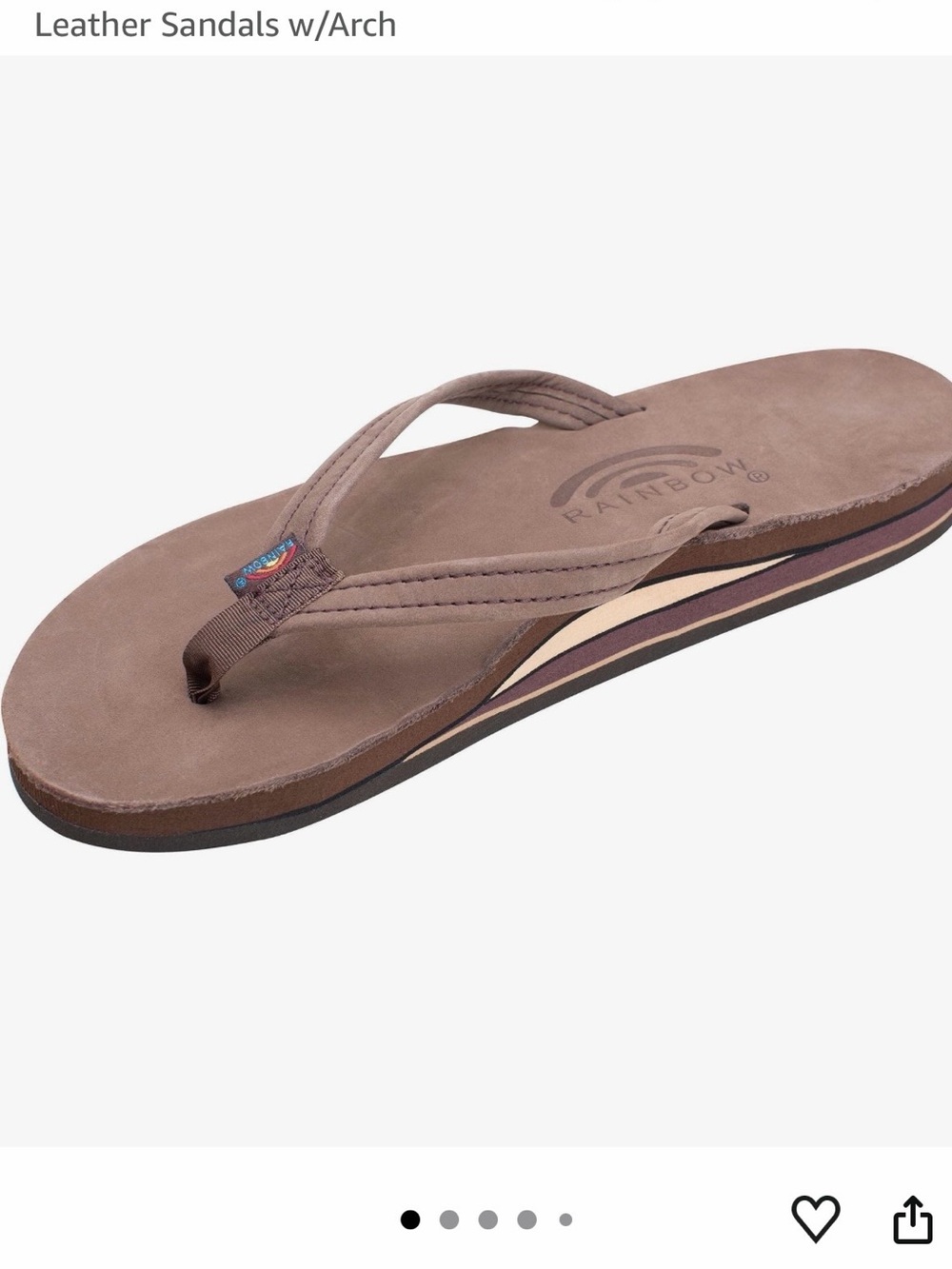 Rainbow Sandals Women's Double Layer, Narrow Strap, Leather Sandals W/Arch